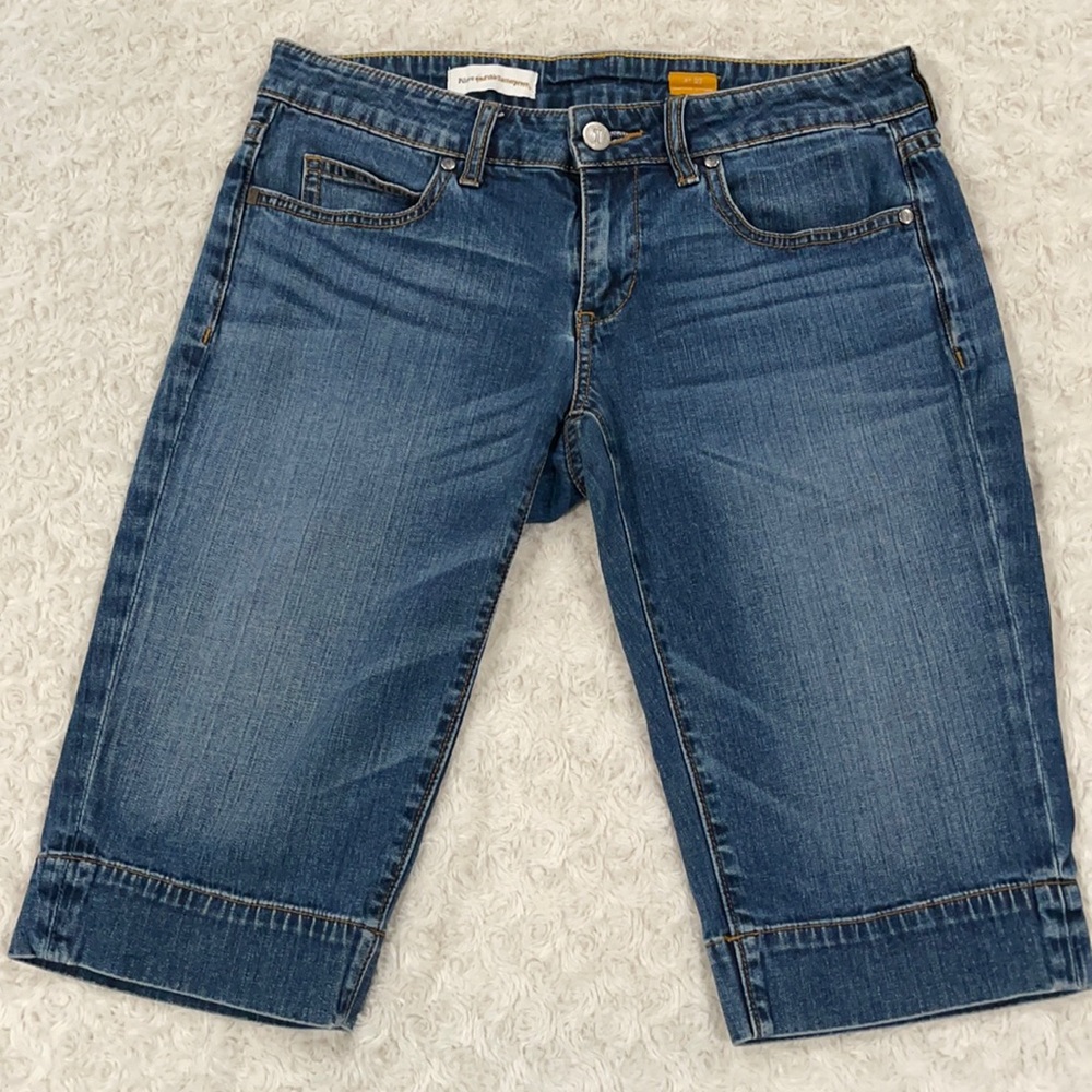 Pilcro and the Letterpress Dark Blue Denim Bermuda Shorts